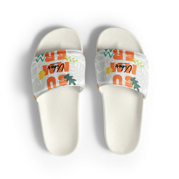 Gift for Her – “Sunshine Steps” Women’s Slides - White - Slides