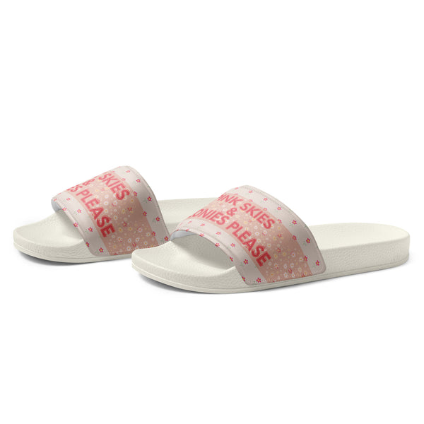Gift for Her: “Pink Skies” Women’s Slides - - Slides