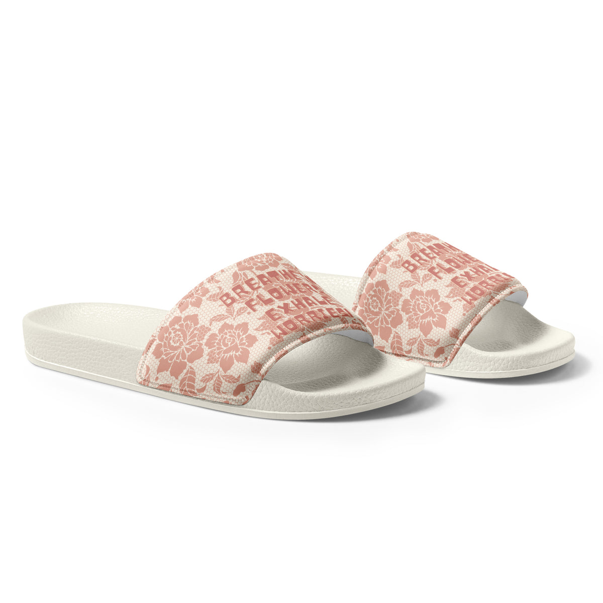 Mindful Gift for Her – “Floral Calm” Women’s Slides - - Slides