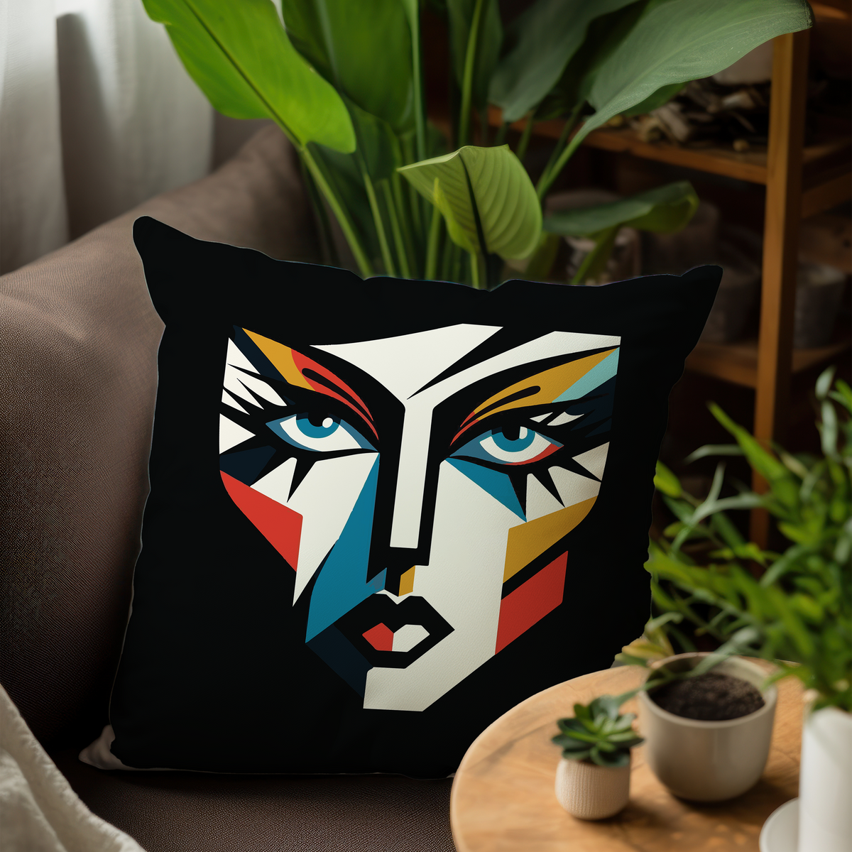 Geometric Glamour - All-Weather Art Cushion - - Cushions