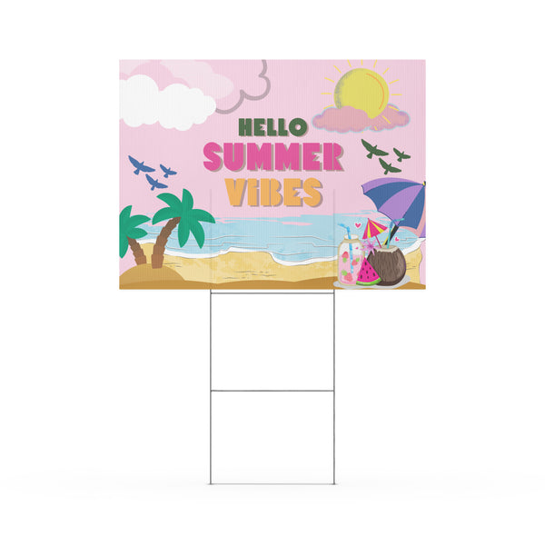 Tropical Welcome - Dive Into Summer Fun - Double-sided - Yard Sign