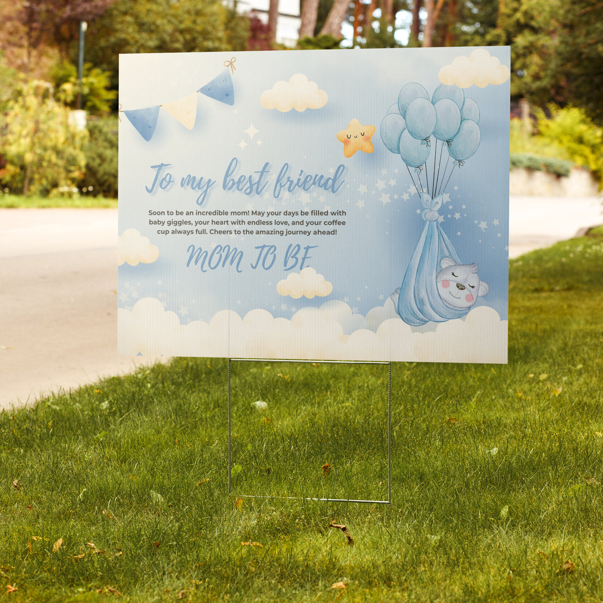 Baby on Board - Welcoming New Adventures - Double-sided - Yard Sign