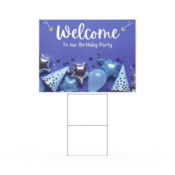 Festive Fete - Welcome to the Party! - Double-sided - Yard Sign