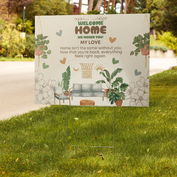 Heartfelt Homecoming - Welcoming You Back - One-sided - Yard Sign