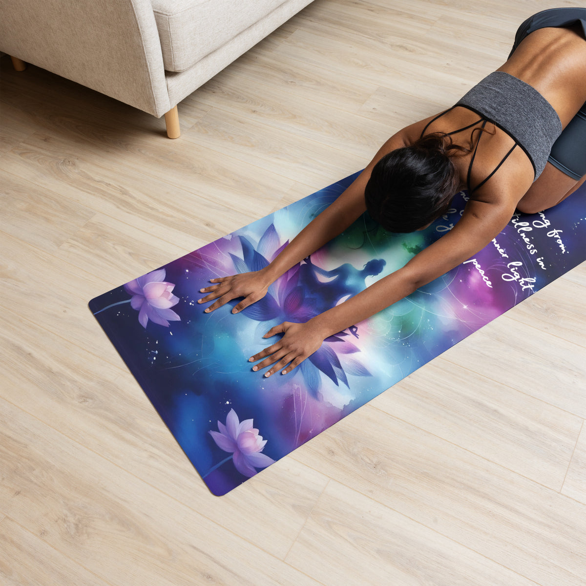 Lotus Rise - Find Tranquility Amidst Chaos - - Yoga Mats