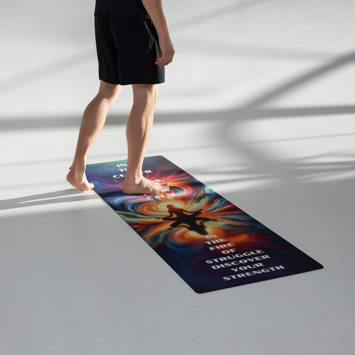 Fire & Water Fusion - Strength and Serenity Mat - - Yoga Mats