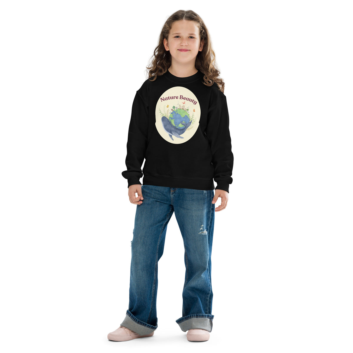 Nature Beauty Youth Crewneck Sweatshirt - - Sweatshirts