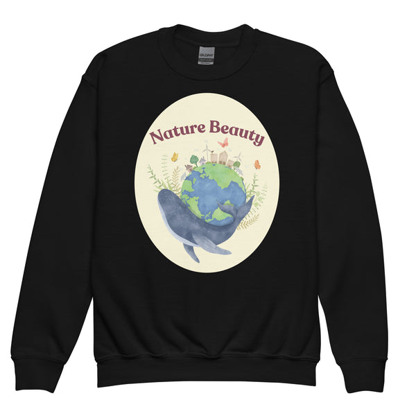 Nature Beauty Youth Crewneck Sweatshirt - - Sweatshirts