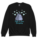 Fall in Love Everyday Youth Crewneck Sweatshirt - - Kid's Sweatshirts