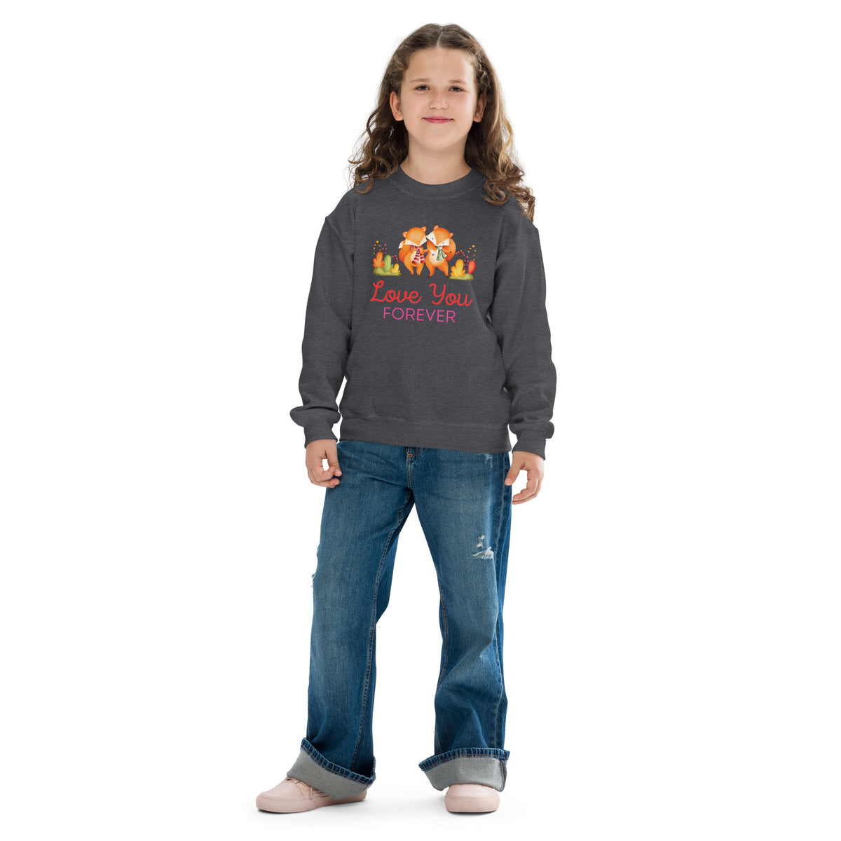 Love You Forever Youth Crewneck Sweatshirt - - Kid's Sweatshirts