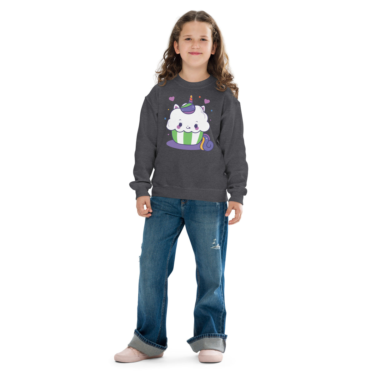 Magical Cake Crush - A Whimsical Unicorn Design for Kids - - Sweatshirt