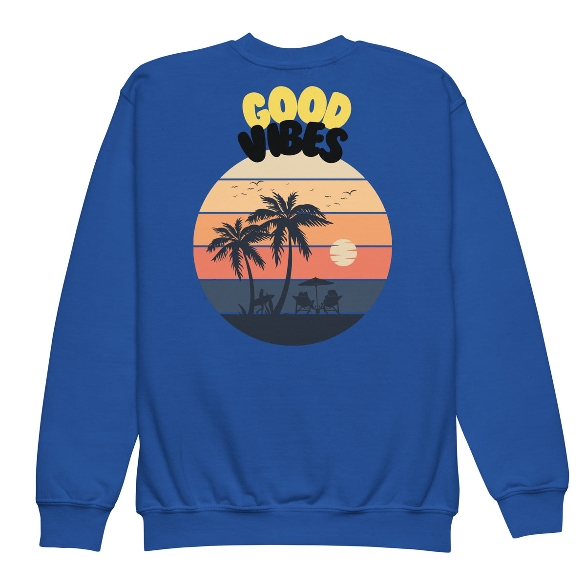 Good Vibes Youth Crewneck Sweatshirt - - Sweatshirts