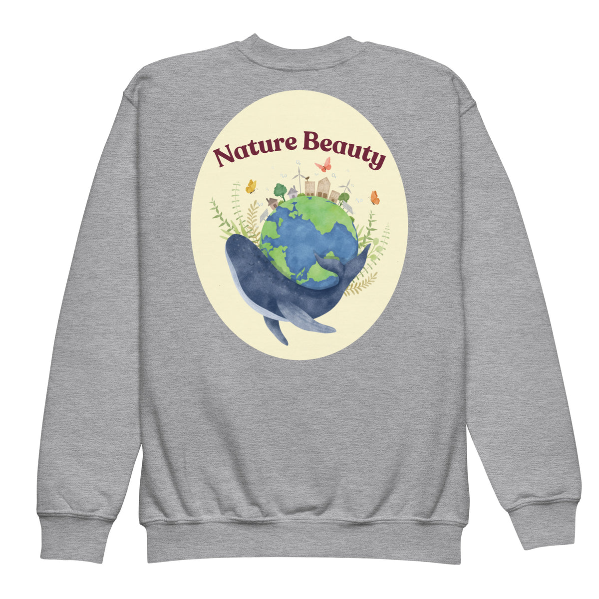 Nature Beauty Youth Crewneck Sweatshirt - - Sweatshirts