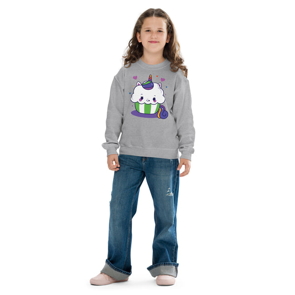 Magical Cake Crush - A Whimsical Unicorn Design for Kids - - Sweatshirt