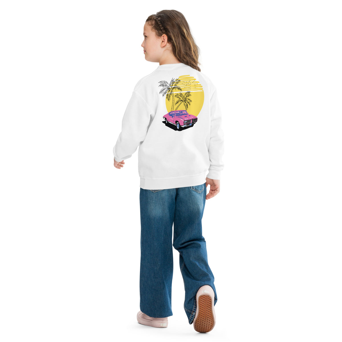 Retro Vibes Youth Crewneck Sweatshirt - - Sweatshirt