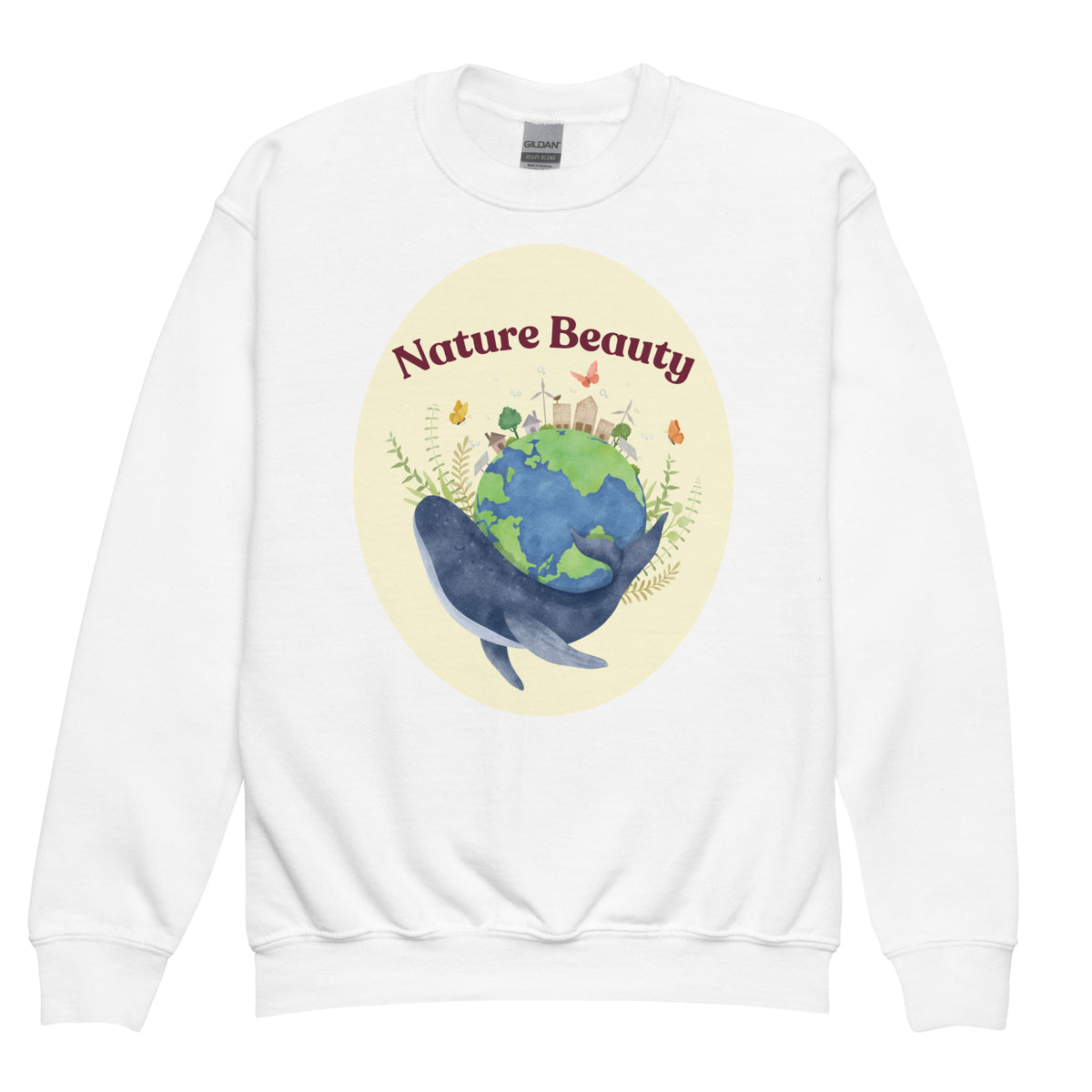 Nature Beauty Youth Crewneck Sweatshirt - - Sweatshirts