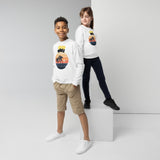 Good Vibes Youth Crewneck Sweatshirt - White - Sweatshirts