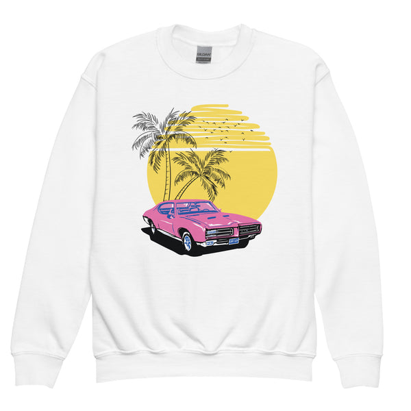 Retro Vibes Youth Crewneck Sweatshirt - - Sweatshirt