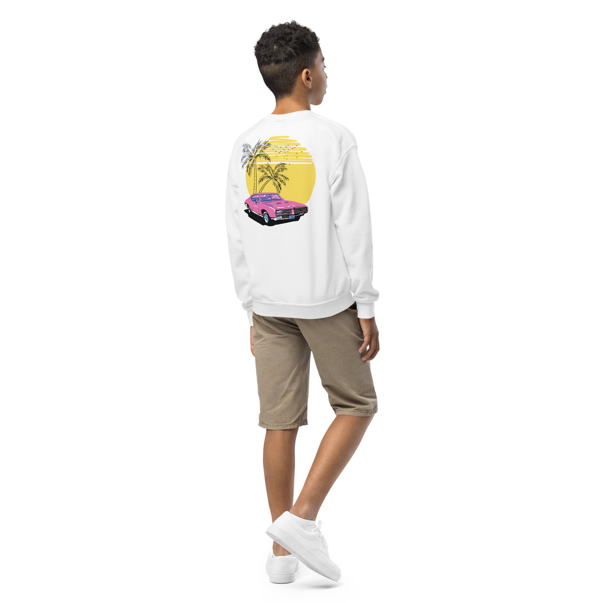 Retro Vibes Youth Crewneck Sweatshirt - - Sweatshirt