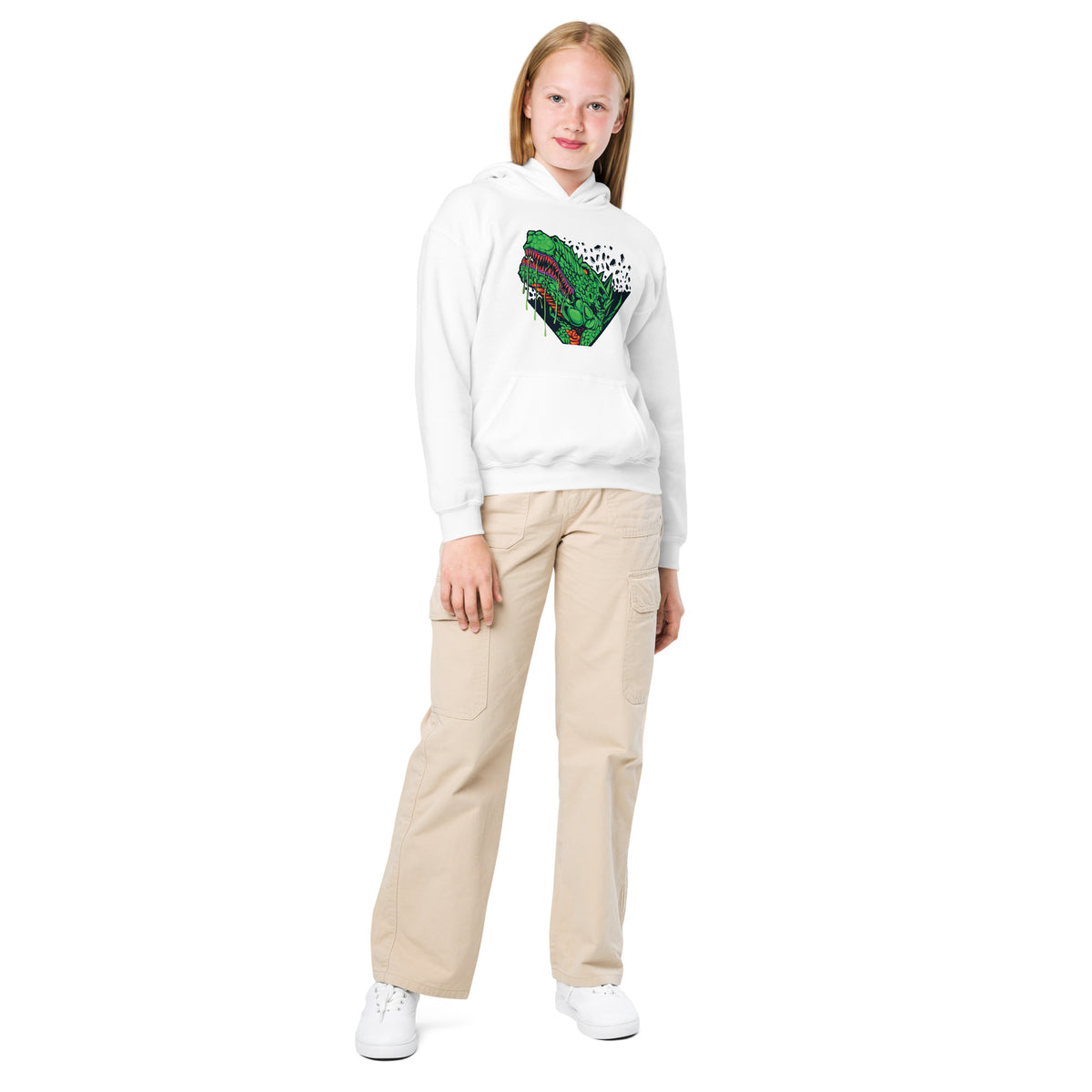 Epic Crocodile Encounter - A Roaring Youth Hoodie - - Hoodies