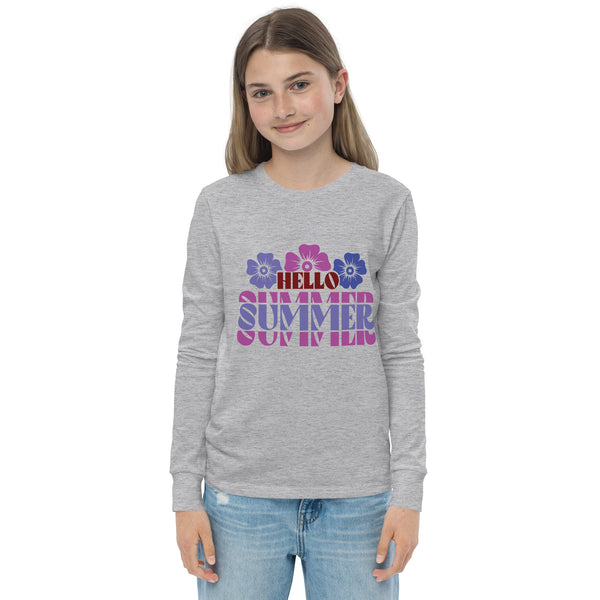 Hello Summer Youth Long Sleeve Tee - -