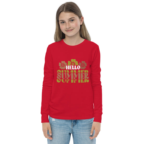 Hello Summer Youth Long Sleeve Tee - -