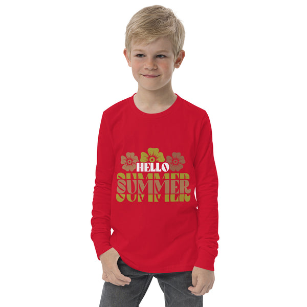 Hello Summer Youth Long Sleeve Tee - -